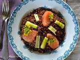 Salade de quinoa aux pousses de bambou fraiches et pamplemousse