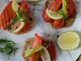 Saumon gravlax à la betterave, aux agrumes et gin