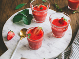 Soupe de fraise à la menthe