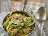 Spaghetti de courgette à la carbonara