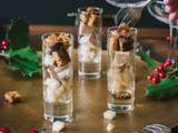 Verrine de Noël au foie gras, pain d’épices et poire