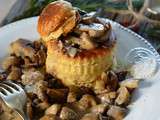 Vol au vent aux champignons sauce foie gras