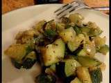 Courgettes sautées à l'huile d'ail et thym