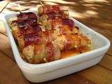 Brochettes de Poulet au Bacon, à la Sauge et à la Mozzarella, Marinade au Piment d'Espelette