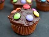 Cupcakes au Chocolat … et aux Smarties