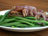 Haricots Verts aux Oignons Rouges et au Bacon