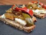 Tartine de Légumes Confits au Chèvre Frais