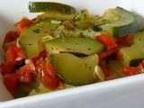 Courgettes aux poivrons et tomates séchées – Vegan