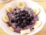 Petit déjeuner aux flocons de sarrasin, myrtilles et banane #vegan