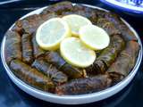 Dolmas (Feuilles de Vigne Farcies De Riz et Boeuf)