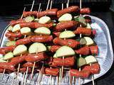 Brochettes courgettes merguez