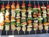 Brochettes de fruits a la plancha