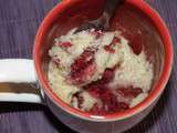 Mug cake framboises