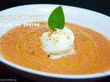 Gaspacho frappé et glace au fromage de chèvre #Battle Food 23#