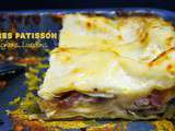 Lasagnes au patisson, champignons et lardons