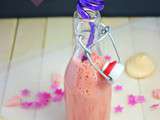 Smoothie mangue, fraise et pointe de citron vert