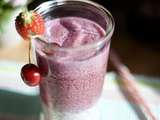 Smoothie lait d’amande et fruits rouges