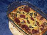 Clafoutis d'aubergine au chorizo