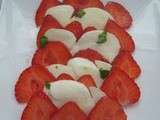 Fraises, mozzarella et sa vinaigrette au basilic - teafolie