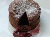 Moelleux au chocolat coeur coulant à la cerise