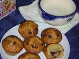 Muffins à la vanille, poire et aux pépites au chocolat