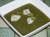 Soupe de cresson au bleu d'Auvergne