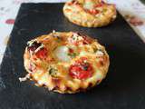 Tartelettes aux tomates, petits oignons et ricotta