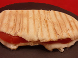 Panini tomate mozza. Une idée de recette de sandwich chaud