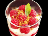 Verrines framboises mascarpone et spéculoos. Une recette de dessert aux fruits rouges