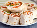 Wraps maison au saumon fumé et St Môret