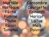 Fruits et Légumes : Septembre