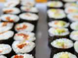 Makis tomates confites-chèvre frais, saumon-avocat et saumon-fromage frais