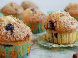 Muffins à la myrtille et crumble