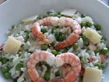 Risotto aux crevettes et petits pois