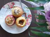 Trio de pommes au four (spéculoos/miel, amandes/sirop d'érable, noisettes/crème de marrons)