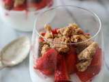 Verrine gourmande aux fraises