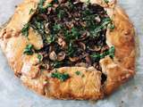 Galette rustique, blettes, champignons , herbes fraîches