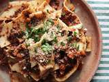 Pappardelle, bolognaise mijotée