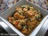 Salade de riz et de crevettes