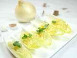 Gondoles d’endives et leur garniture oignon-coco (recette d’Alain Passard)