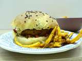 Burger aux tomates, poivron et halloumi (version boeuf & version veggie)