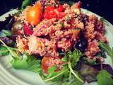 Salade semoule, crudités et lentilles corail