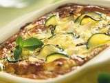 Gratin de courgettes à la mozzarella et au basilic