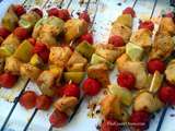 Brochettes de poulet au citron