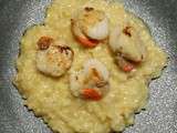 Coquilles Saint-Jacques et risotto au safran