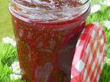 Confiture fraise des bois rhubarbe