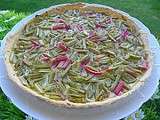 Tarte a la rhubarbe allegee (thermomix)