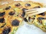 Quiche aux chèvre, courgettes et lardons