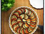 Buffet pour Se Faire Son Cinéma et une Tarte à la Ratatouille avec Aubergines, Courgettes, Tomates & Basilic en Guest Stars