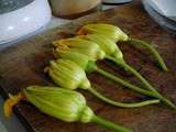 Tempura fleur de courgette, choux fleur(façon Tita)